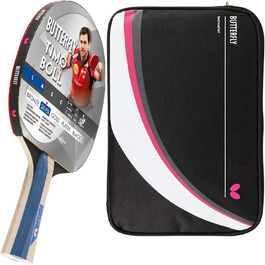 Ракетка для настільного тенісу Butterfly Timo Boll Silver Ракетка для настільного тенісу TT Hobby ракетка для амбітних гравців у вільний відпочинок висока якість Сертифікована ITTF каучук Addoy Анатомічна форма ручки (в комплекті з чохлом DC2)