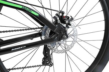 Алюмінієвий гірський велосипед BIKESTAR Hardtail Shimano 21 швидкісна трансмісія, дискові гальма 26, 27.5, 29 дюймові шини 16, 17, 18 дюймова рама Alu MTB ПРОБНА ВЕРСІЯ БЕЗ РИЗИКУ 27,5 дюймів Дискові гальма Чорний і Зелений