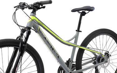 Алюмінієвий гірський велосипед BIKESTAR Hardtail Shimano 21 швидкісна трансмісія, дискові гальма 26, 27.5, 29 дюймові шини 16, 17, 18 дюймова рама Alu MTB ПРОБНА ВЕРСІЯ БЕЗ РИЗИКУ (29 дюймів Дискове гальмо, сірий і жовтий)