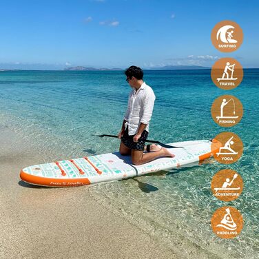 Надувна SUP-дошка FunWater Allround з насосом, веслом, рюкзаком і страховкою для дорослих та дітей