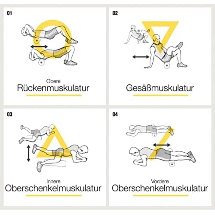 Комплект GORILLA SPORTS Roll, Ball & Duoball, 3-5 шт., чорний