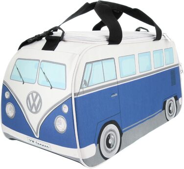 Сумка спортивна ретро T1 Bulli Bus Blue & Beige Small (50x25x26 см)