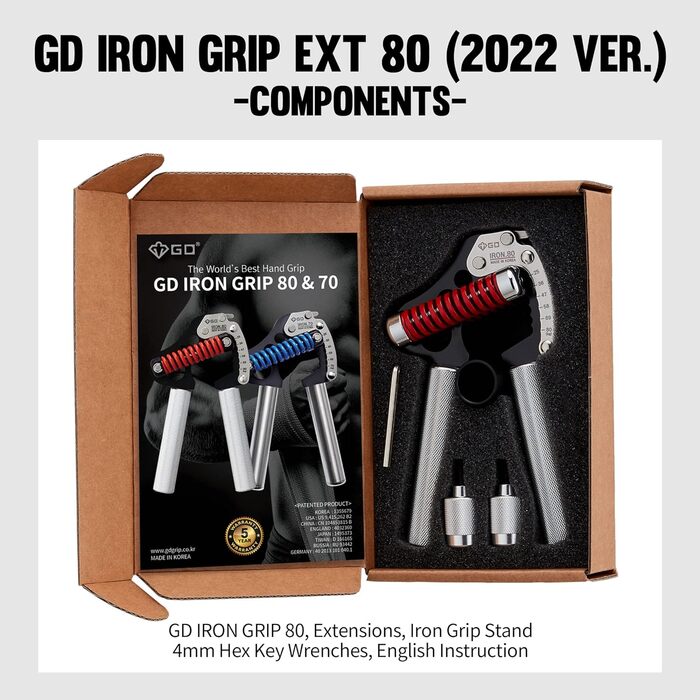 Гантель GD GRIP (80-176 фунтів) з регульованими пальцями