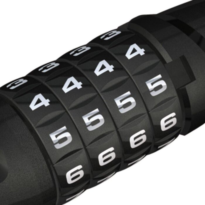 ABUS Steel-O-Flex Tresorflex 6615C - велосипедний тросовий замок із сталевим панциром, кодовий, з кріпленням SCMU, рівень безпеки 5