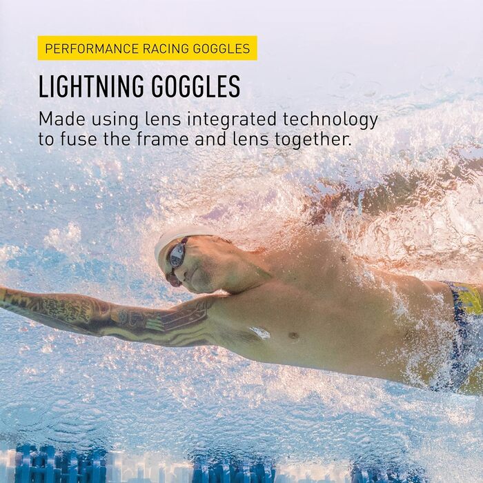 Окуляри для плавання FINIS Lightning One size Blue/Mirror