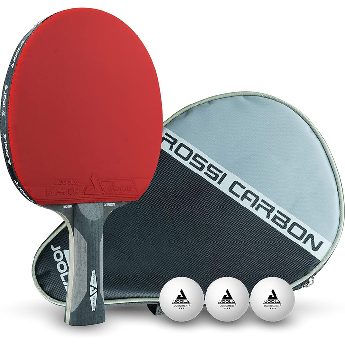 Схвалені JOOLA ITTF професійні ракетки для настільного тенісу INFINITY CARBON, MEGA CARBON і ROSSI CARBON для просунутих гравців і змагань з кишеньковим чохлом для ракетки, Blue Rosskopf Carbon