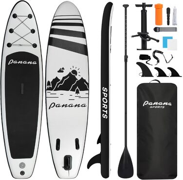 Надувна SUP-дошка Panana 305x76x15 см з преміум аксесуарами, комплект для серфінгу, регульоване весло, ультралегка, неслизька поверхня