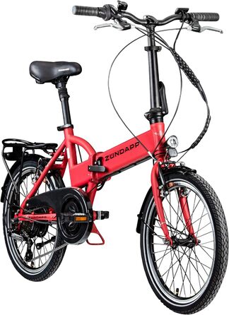 Велосипед 101 E-Bike, складаний, 6 швидкостей, червоний