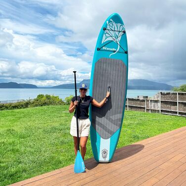 Надувна SUP-дошка 10’6 x 33” x 6” з рюкзаком, насосом, нековзким покриттям, чохлом для телефону, ультралегка дошка для веслування стоячи для дорослих