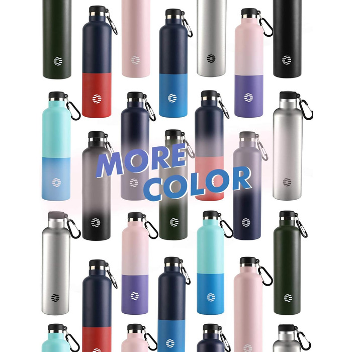 Термос-бутилка FEIJIAN FJbottle 316 з нержавіючої сталі, вакуумна, 750/1000 мл, з карабіном, BPA-free, герметична спортивна пляшка для спорту, роботи та подорожей