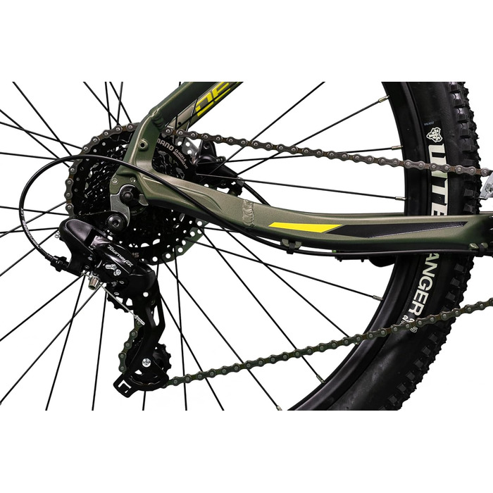 Гірський велосипед Devron RM1.7W, Hardtai Auminiu, Shimano 3x8, дискове гальмо 27.5 zo, навколо Гірський велосипед для авантюрних жінок (зелений, L)