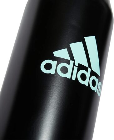 Термобутилка adidas 1 л, нержавіюча сталь 18/8, подвійні стінки, для гарячих і холодних напоїв, чорна/м'ятна/синя
