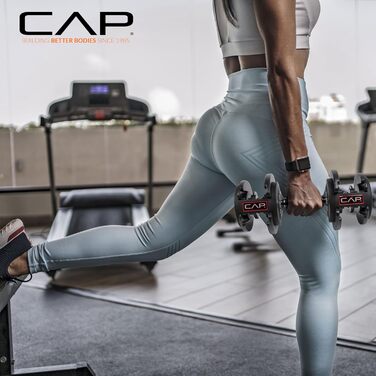 CAP Barbell Регульовані круглі гантелі, пара, 5,7 кг, 11,3 кг, 25 кг – вибір ваги