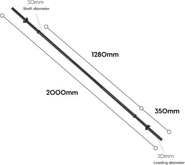 Штанга Vera - 120/150/200см, сталь 30мм, 70-90кг, зірка