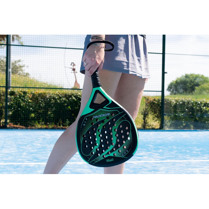 Ракетка SideSpin SS LYPSIS 3K Carbon Padel, унісекс, чорна/зелена