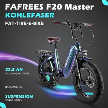 Електровелосипед Fafrees F20 Master, карбон, 20', 48V 22.5Ah, 60 Нм