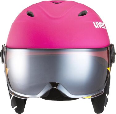 Лижний шолом Uvex Kids Junior Visor Pro 52-54 см рожевий килимок