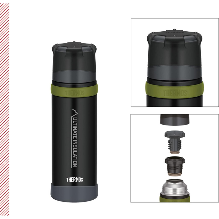 Пляшка Thermos Mountain 0,9 л, нерж. сталь, 24 год гарячого/холодного