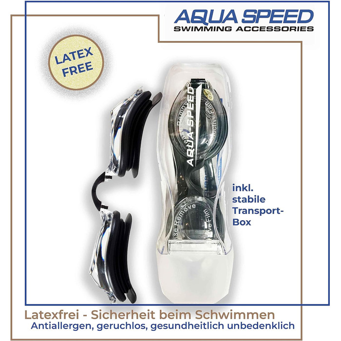 Окуляри для плавання Aqua Speed за рецептом - LUMINA - Діоптрії для дорослих з короткозорістю ліві та праві лінзи можна підібрати індивідуально відповідно до ваших побажань 2.