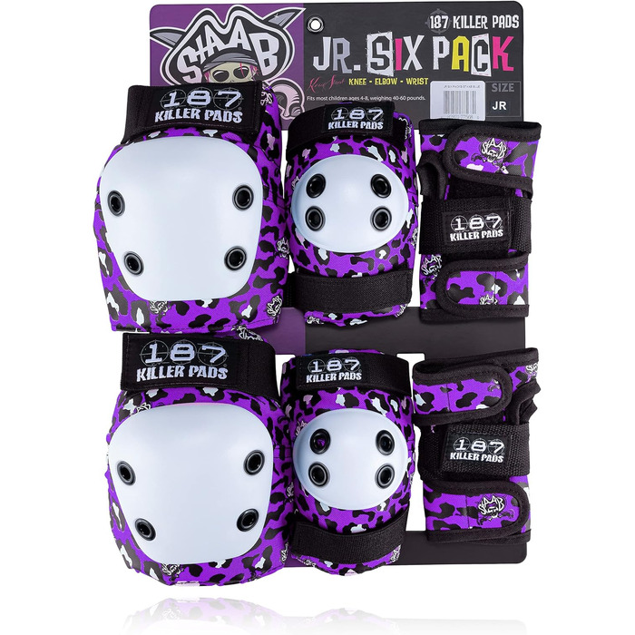 Дитяче захисне спорядження Protection Junior Six Pack (один розмір, Staab Purple), 187 KILLER PADS