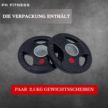 Набір пластин PH Fitness Olympic Rubber Tri Grip 50 мм, 2x2.5 кг