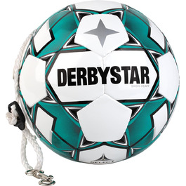 Derbystar Pendelball Swing Heavy – тренувальний футбольний м'яч, розмір 5, білий, ручна прошивка, PU, 435 г, 15,9 см, 1 шт, набір 2 шт