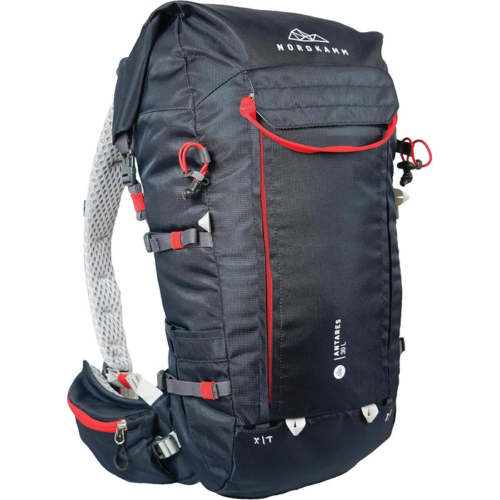 Рюкзак для альпінізму та туризму NORDKAMM Antares Alpine 30/40 л, RollTop, унісекс, для походів, скелелазіння, лижних турів