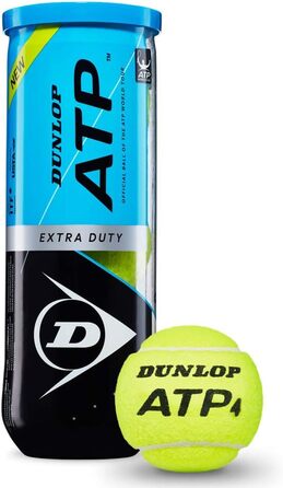 Тенісні м'ячі Dunlop ATP, кейс, офіційні, жовті