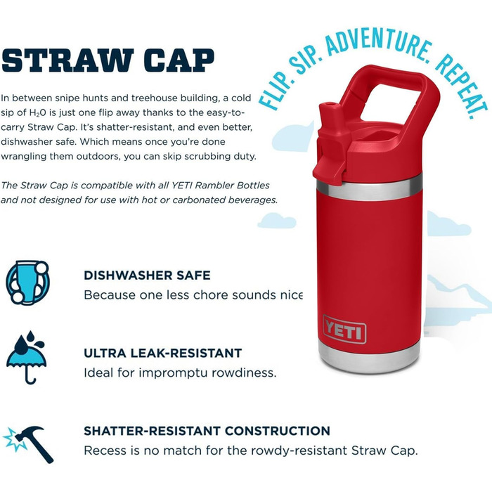 Дитяча пляшка YETI Rambler Jr, Rescue Red, 354 мл