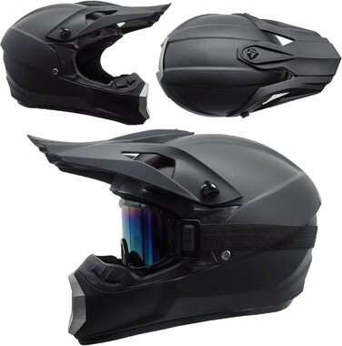 Мотокросовий шолом Fullface для MTB, мотоциклів, дорослий шолом для чоловіків і жінок, захисний шолом для даунхілу, ATV, комплект із рукавичками та окулярами