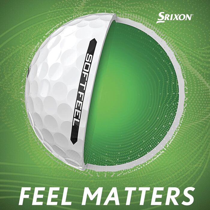 М'ячі для гольфу Srixon Soft Feel13 коротка відстань, низька компресія, 12 шт.