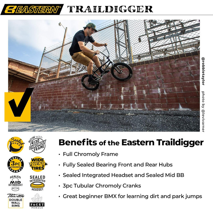 Велосипед BMX Eastern Traildigger 20, хромолієва рама, чорний