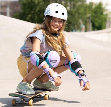 Захисний комплект для роликів SKATEWIZ SMASH 6шт – наколінники, налокітники, захист зап'ястя для дітей і дорослих