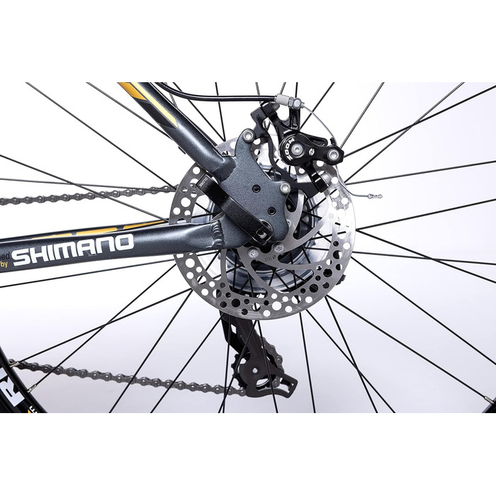 Швидкісний, дискові гальма, амортизаційна вилка L-XL, 5.0 27.5 Moma, Alu, SHIMANO 24"