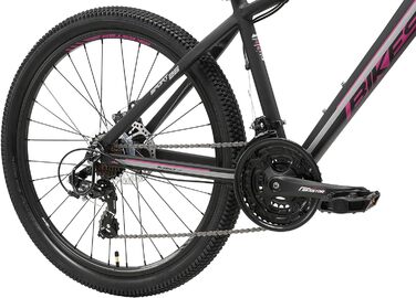 Алюмінієвий гірський велосипед BIKESTAR Hardtail Shimano 21 швидкісна передача, дискове гальмо 26 дюймові шини 13-дюймова 16-дюймова рама Alu MTB СПРОБУЙТЕ БЕЗ РИЗИКУ 16-дюймовий кадр Чорно-рожевий