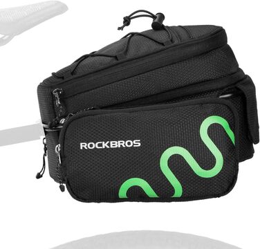 Кофр ROCKBROS 6-8L з кронштейном, чохол, світловідбиваючий, чорний