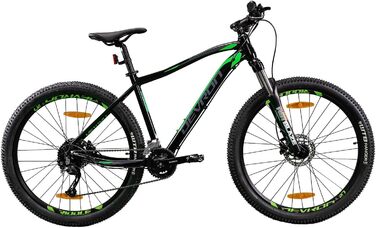 Чоловічий гірський велосипед Devron Ridde RM2.7 - колеса 27.5-zo, Shimano 2x9, гідравлічне дискове гальмо, Adventure MTB (чорний, L)