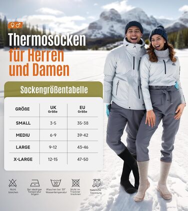 Шкарпетки TANSTC Merino 3 пари 39-42 чорні - теплі та еластичні