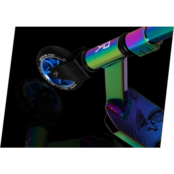 Трюковий самокат SOKE PRO Street Neo Chrome Kick Scooter з кульковим підшипником ABEC 9 Самокат Скутер для дорослих та дітей SOKE