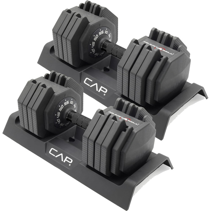 Регульована гантель CAP Barbell ADJUSTABELL, 5,7/11,3/25 кг, одна або пара