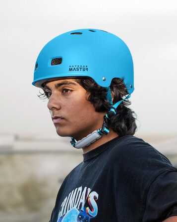 Шолом OutdoorMaster для скейтборду, велосипеда та роликів, вентиляція, два змінних внутрішніх вкладиші, для дітей, підлітків і дорослих