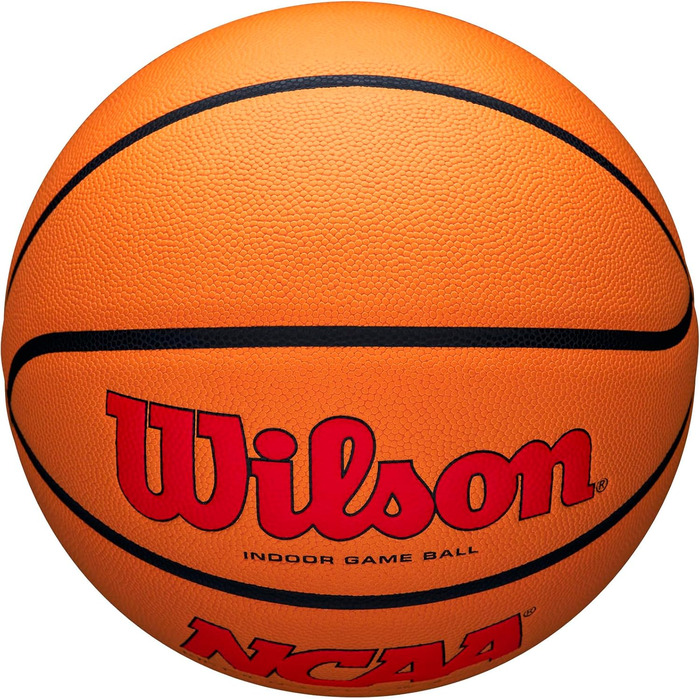 Офіційні баскетбольні м'ячі WILSON NCAA Evo NXT у приміщенні, розміри 6 і 7 розмір 7 - 29.5 (червоний/помаранчевий, розмір 6 - 28.5')