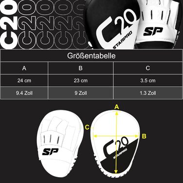 Рукавиці Starpro Box для реалістичних та ефективних тренувань Mitts Boxing, Bratzen, Mittzen Kampfsport, Handmitters, Боксерські рукавиці, Боксерські накладки, Мітенки Kickboxing, Рукавиці, Boxpratzer, Mitts Set One Size Black