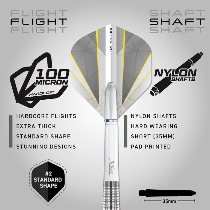 RED DRAGON Darts Seren Pure – професійні дротики з вольфраму 90%, сталевий наконечник, набір із крилами та держателями, різні стилі та ваги (21–25 г)