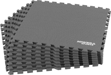 Захисний килимок Miweba Sports BS50/BS100, 8 або 18 елементів, 1,7/3,175 м², пазлова спортивна, фітнес, йога, гімнастика