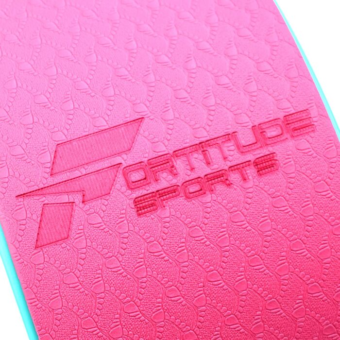 Колесо для йоги Fortitude Sports для розтяжки та гнучкості, Dharma Roller для пілатесу, пози йоги, прогини спини, нековзкі, 33 x 13 см, роликові розтяжки для йоги, заднє колесо (троянда)