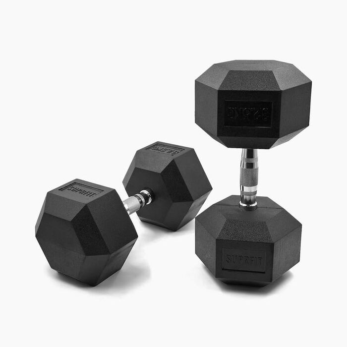 Гантелі SUPRFIT Hexagon з хром. ручкою (2 x 32,5 кг) 1-50 кг