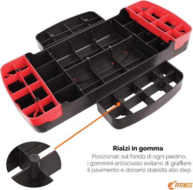 Багатофункціональний степ для аеробіки та фітнесу тапборд зі сходинками, регульований, 2 висоти, нековзна поверхня