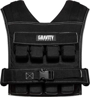 Жилет з обтяженням Gravity Fitness - 15 кг - 20 кг - повністю регулюється. Гімнастика, кроссфіт, силові тренування, домашнє та комерційне використання. 20,0 кг 20