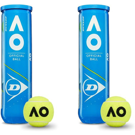 Тенісні м'ячі Dunlop Australian Open, для всіх покриттів, 8 шт.